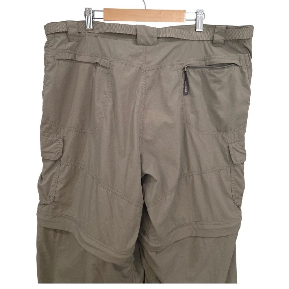 Columbia Mens Tan Convertible Cargo‎ Pants XL 38 Titanium Hiking Outdoor Fishing